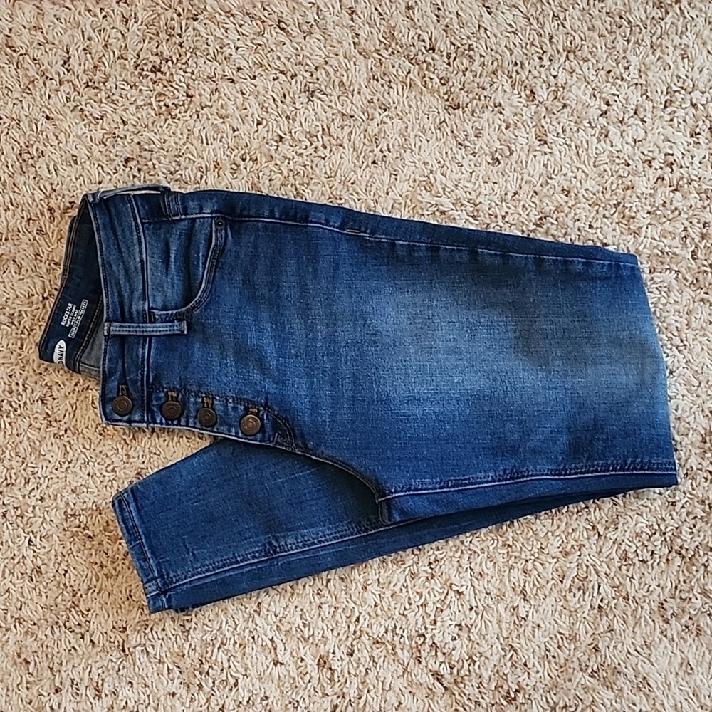 Old Navy Rock Star Super Skinny High Rise Split Hem Size 2